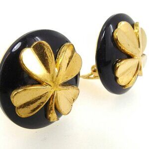 CHANEL Earring Gold black Women Authentic secondhand